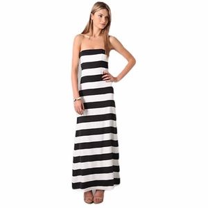 Alice + Olivia Black and White Chandra Maxi Dress